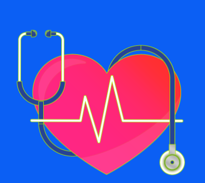 cuore con stetoscopio