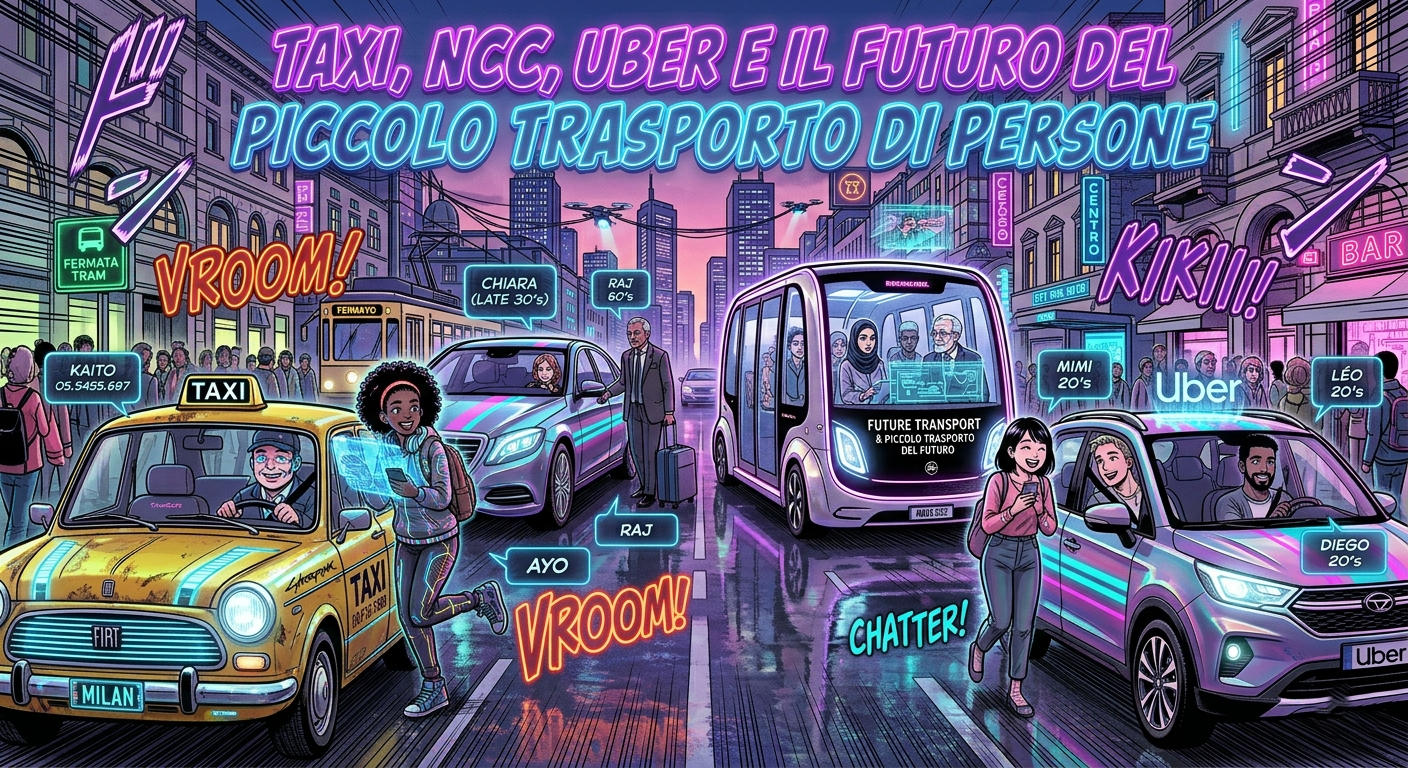 Taxi, NCC, Uber e il futuro del piccolo trasporto di persone.